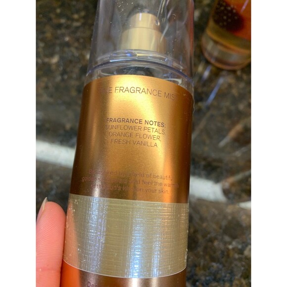 Bath & Body Works Fine Fragrance Mist Retired Golden Sunflower 8 oz NEW Set of 2 - Picture 3 of 3